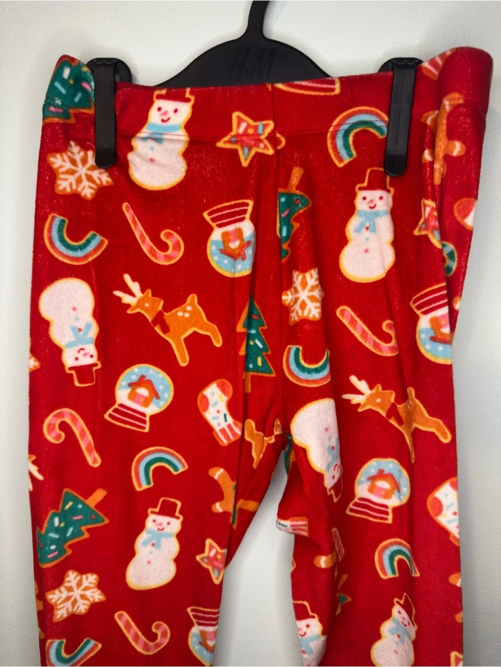 Cat & Jack Kids Red Holiday Print Pajama Set 2-Piece Christmas Snowman Kids 10
